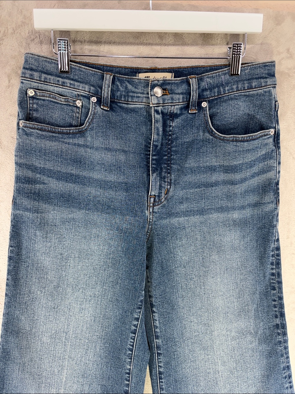 Madewell Flared Wide Leg Frayed Hem Jeans Size 30 - Picture 7 of 11